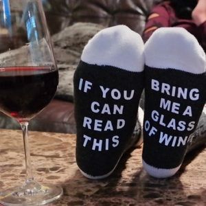 ‘If You Can Read This Bring Me Wine’ Socks